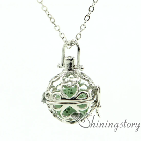 ball openwork essential oil jewelry diffuser pendant wholesale