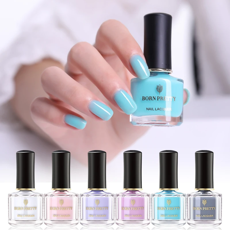 

BORN PRETTY Pink Jelly Nail Polish 6ml Pure Nail Color Nail Art Varnish Manicure Tools 8 Colors Oil Based Nail Polish Lacquer