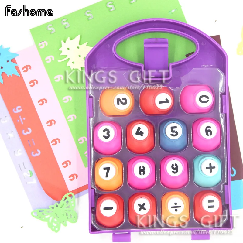 

Arabic Numeral & Symbols Paper Punch For DIY Scrapbook, Creative Craft Punch Set DIY Tools, Hobbies Tools Kids Intelligence Toys