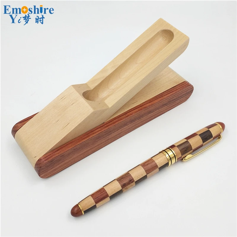 Emoshire Mosaic Color Wooden Cufflinks Fountain Pen Set Vintage Pens (4)