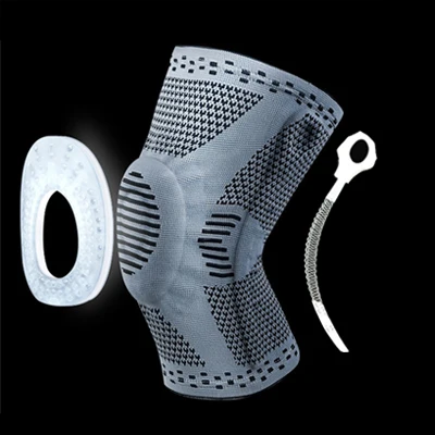 Gray Knee Pads 1 шт. спортивные наколенники Фитнес Бег Велоспорт Колено Поддержка Brace нейлон Спорт компрессионный наколенник протектор для Баскетбол - Цвет: Gray Knee Pads