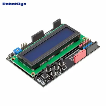 

RUSSIAN (Cyrillic) LCD keypad Shield, 1602 display, for Arduino LCD Shield BLUE SCREEN