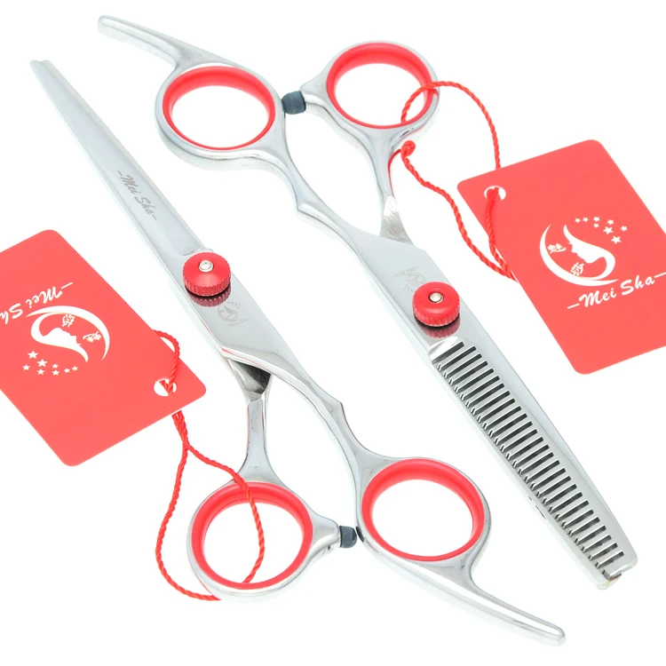 

Meisha 6 Inch Cheap Barbers Hair Scissors Stainless Steel Cutting Shears Thinning Tesoura Hairdressing Styling Tools HA0110