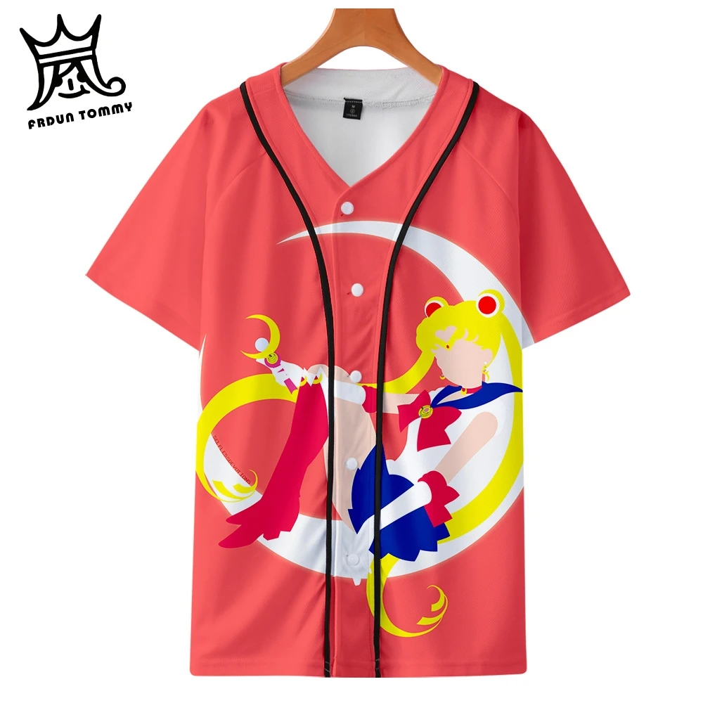 Sailor moon/Женская бейсбольная Футболка футболка с короткими рукавами для мамы и