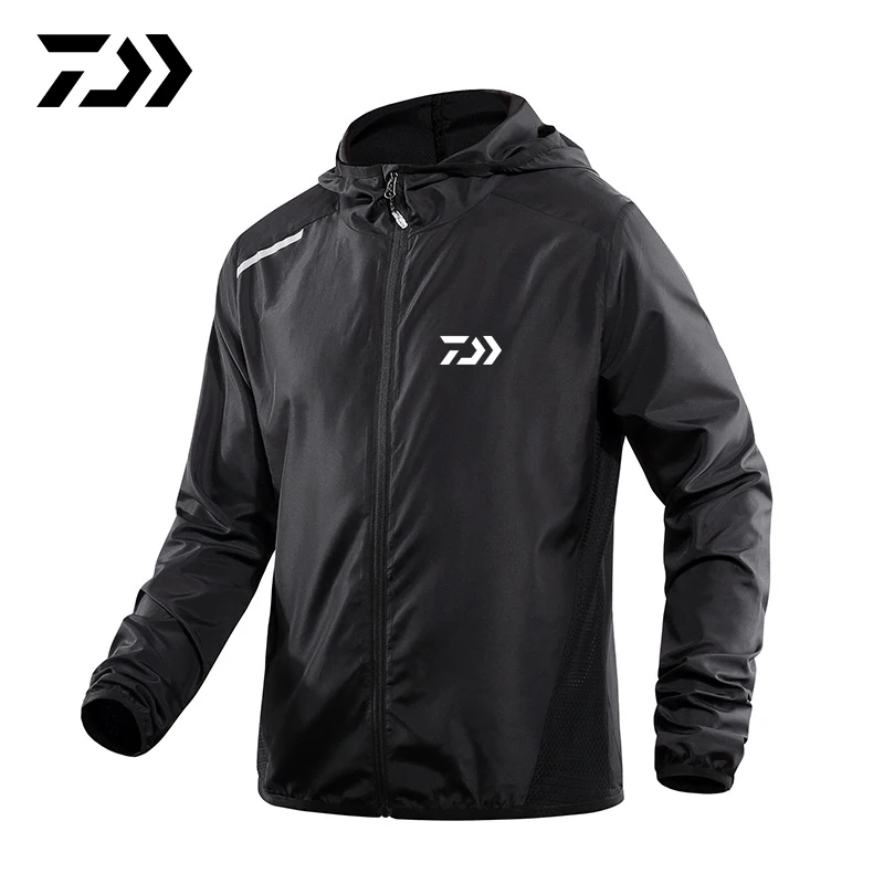 

Daiwa Spring Summer New Fishing Jacket Sun Protection Hooded Men Outdoor Breathable Anti-UV Hoodie Sports Running Shirt