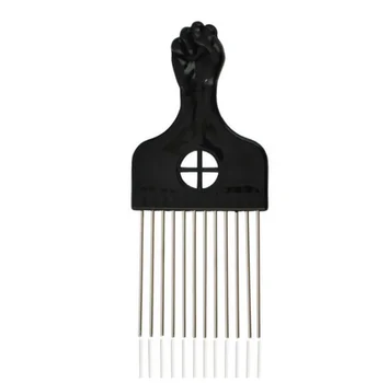 

by dhl or ems 100pcs Black African American Pick Comb Hair Combs Afro Hair Comb For Hairdressing Styling Tool Black Fist