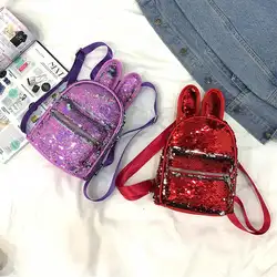 Новинка 2019 года; детская сумка на плечо с милыми блестками и заячьими ушками; повседневный рюкзак для девочек; рюкзак с блестками