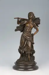 Искусство Ремесла Меди Горячей продажи Современный Антиквариат Классическая Мраморный База Бронзовая Статуя Женщины Статуэтки