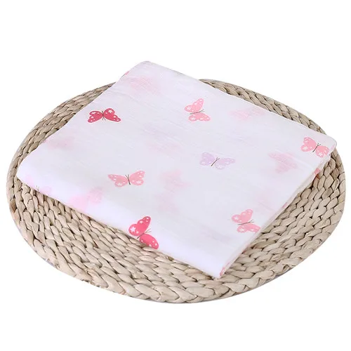 Puseky/детское муслиновое одеяло с принтом фламинго, розы, фруктов, постельные принадлежности, пеленки для новорожденных, пеленки для новорожденных, одеяло из хлопка - Цвет: 23