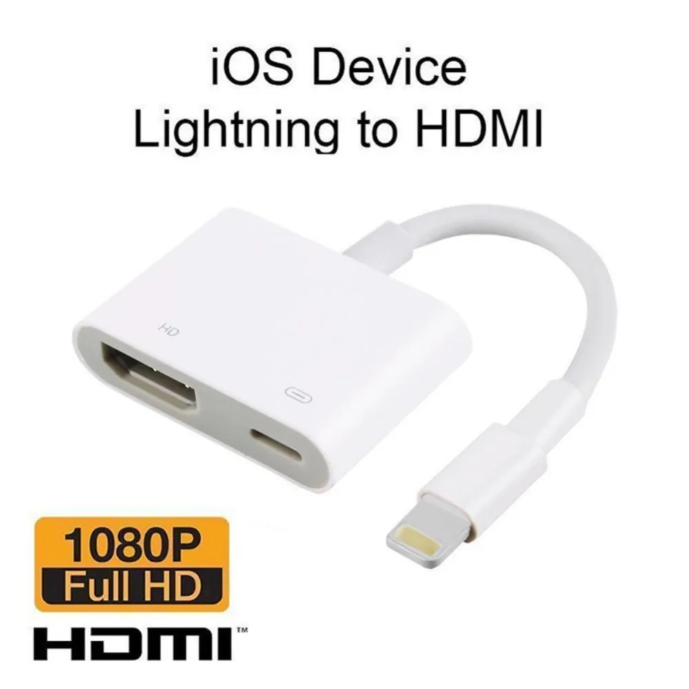 

For iPhone interface to Digital AV TV HDMI Cable Adapter For Lightning to HDMI Cables Converter For Ipad For iphone 8 7 7Plus