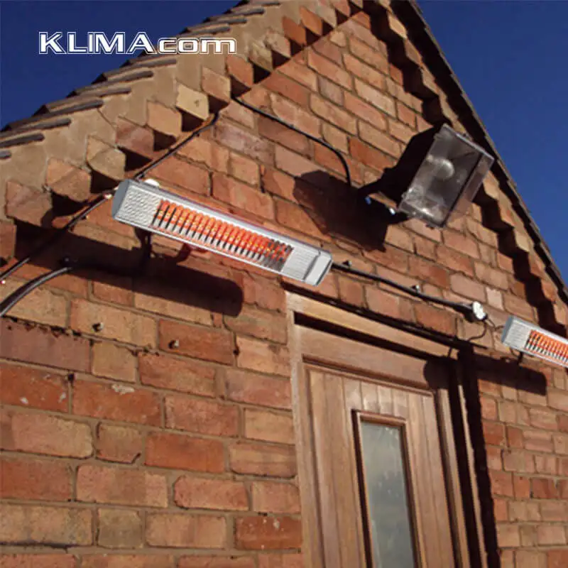 Wall Mounted Patio Heater Lamp Golden Halgeon S Ip65 Short Wall Mounted Patio Heater Lamp Golden