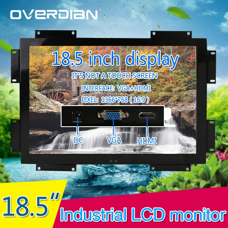 

18.5inch/18" VGA/HDMI Connector Iron Frame LCD Monitor/Display 16:9 Non-Touch Screen Computer Monitor Widescreen Screen