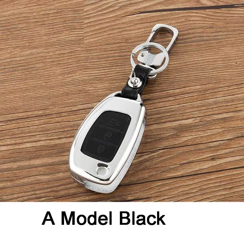 

Icecare Zinc Alloy Leather Key Case Car Wallet Key Cover Shell Keychain Auto Key Smart Accessories For Hyundai I30 Creta Ix25