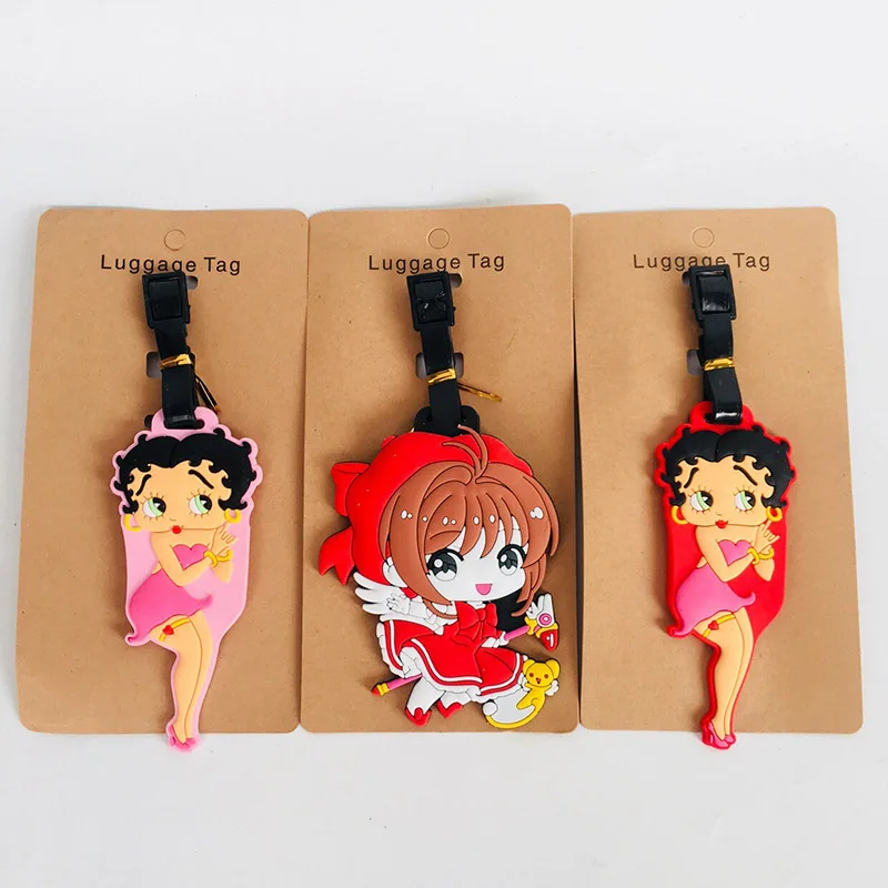 

Cartoon Kinomoto Sakura key chain PVC keychain Marilyn Monroe fashion novelty personalized baggage tag Boarding pass cute funny