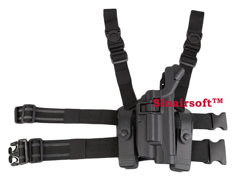 

BH LV3 CQC Serpa Light Bearing Holster Right Hand Duty Platform Railed 1911 Magazine Pouch Tactical Holster, Hunting Holster