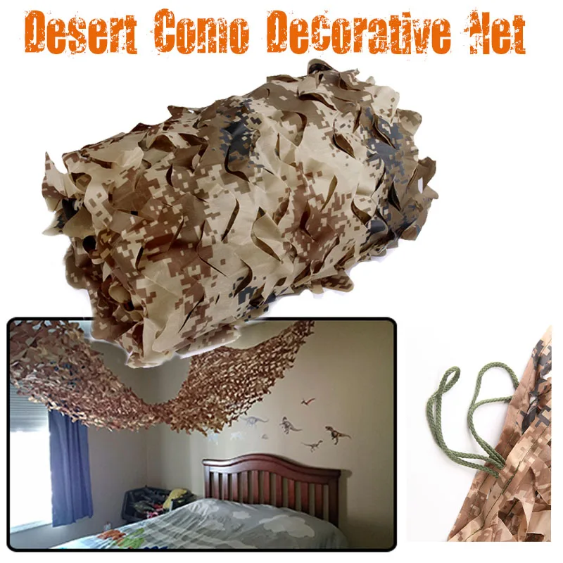 

Outdoor Military Desert Camouflage Nets Hunting Camping Sun Shelter Photography Background House Decoration Net Optional Size