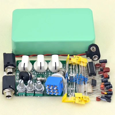 Зеленый DIY гитары задержки аналоговый эффект педаль ra задержка с 1590B Красочный корпус высококачественная педаль наборы - Цвет: Зеленый