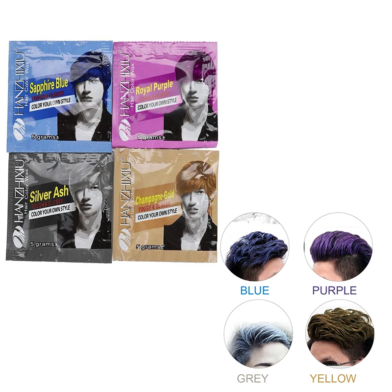 4 Colors 5g Bag Disposable Fashion Styling Hair Coloring Dye Wax