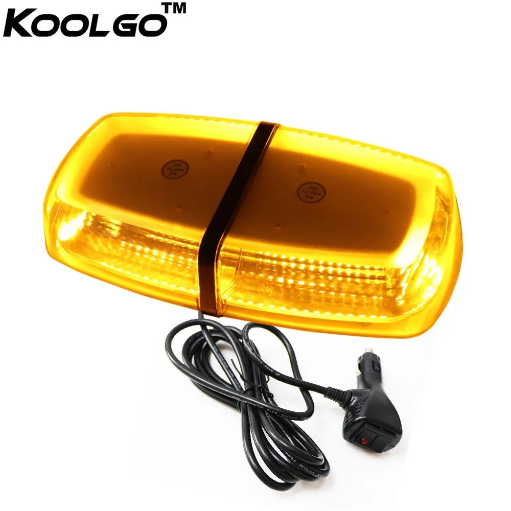 

KOOLGO 72 LED 5730 Car Trucks Magnetic Emergency Flashing Strobe Light Bar Police Fireman Warning Beacon Lamp Amber Yellow