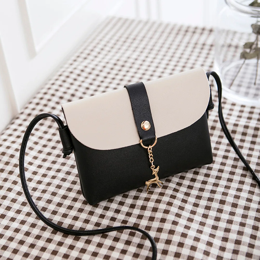 

Women Bags Solid Crossbody Bags Hasp Fashion Crossbody Bags Shoulder Casual Silver Black & White Leather Bags Women