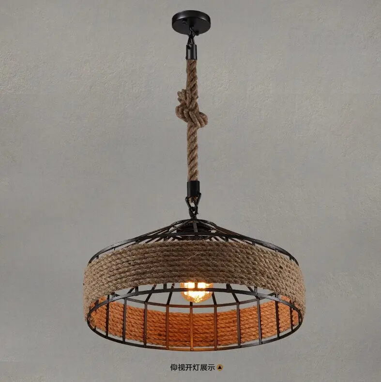 Винтажный подвесной светильник в стиле ретро веревочная лампа Эдисона|retro ceiling|bulb