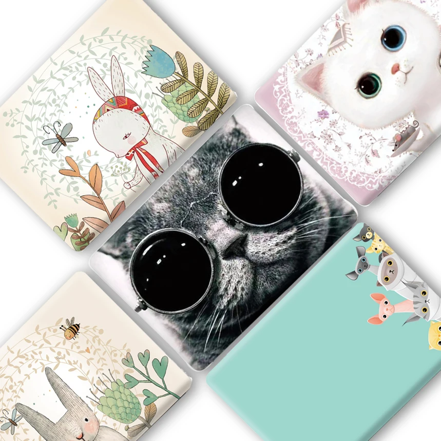 Laptop Case for MacBook Air 13 Pro 13 2018 Case Cartoon Cat PVC Cover For Apple MacBook Air Pro Retina 11 12 13 15 Laptop Cover
