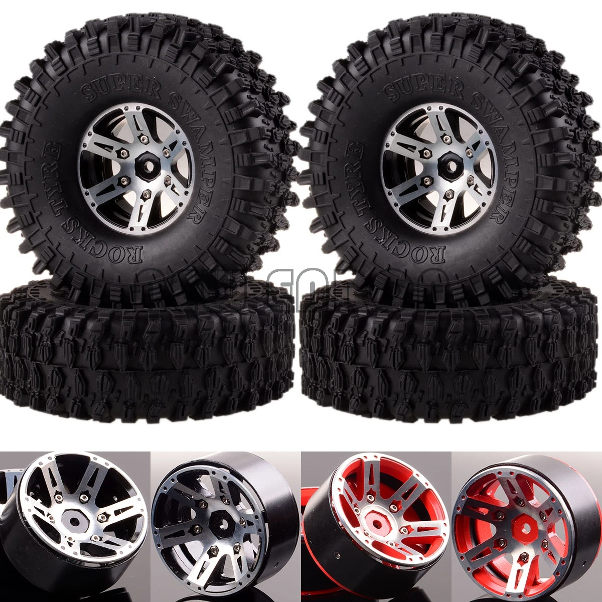 

NEW ENRON 4PCS 1.9" Aluminum Beadlock Wheel Rim RC RACING 1/10 Axial SCX10 90046 D90 TRX-4