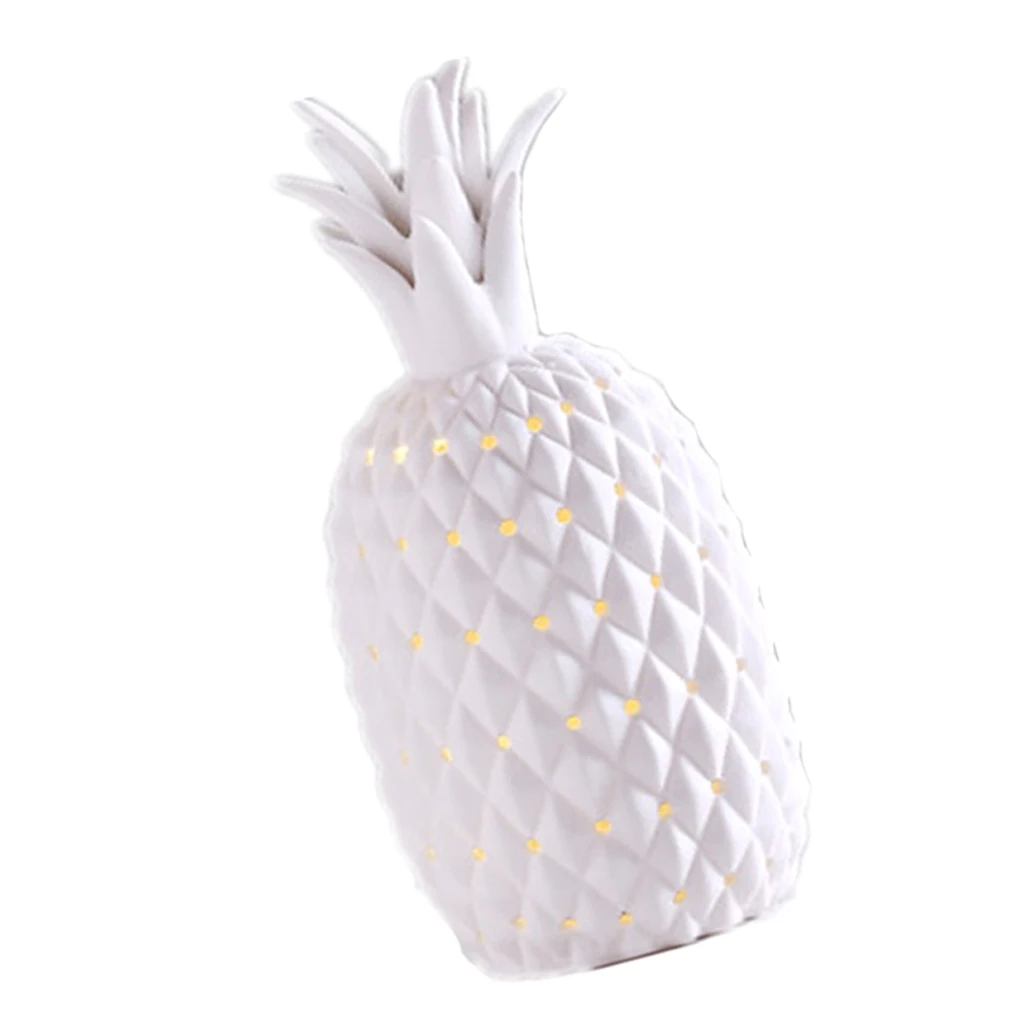 Decorative Ceramic Pineapple LED Light Craft Desk Ornament Home Decor