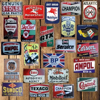 

[ Mike86 ] Castrol CHAMPION Motor oil Tin Sign Metal Plaque Poster Custom Painting Garage Classic Decor Art LT-1691