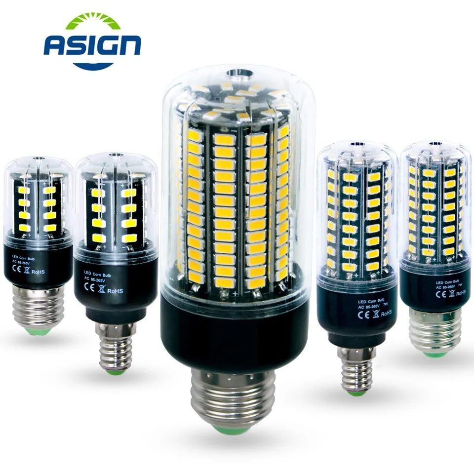 Светодиодная лампа 1 шт. кукурузная 85-265 в E27 E14 5736 Bombillas Led 28 40 72 108 132 156 светодиодов