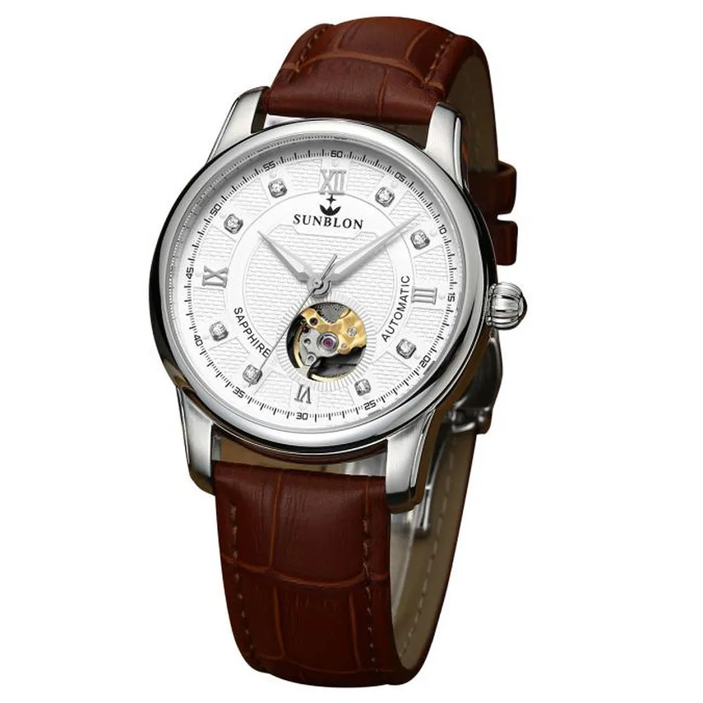 New 2017 Sapphire Crystal Dial Window Water Resistant font b Men s b font Automatic Mechanical