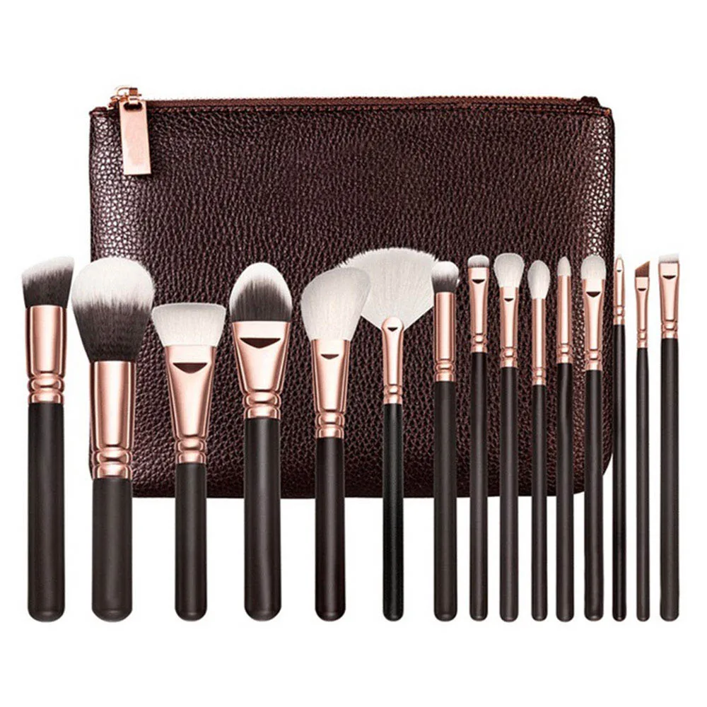 

15 Pcs Professional Makeup Brushes Set Comestic Powder Foundation Blush Eyeshadow Eyeliner Lip Make up Brush Tools