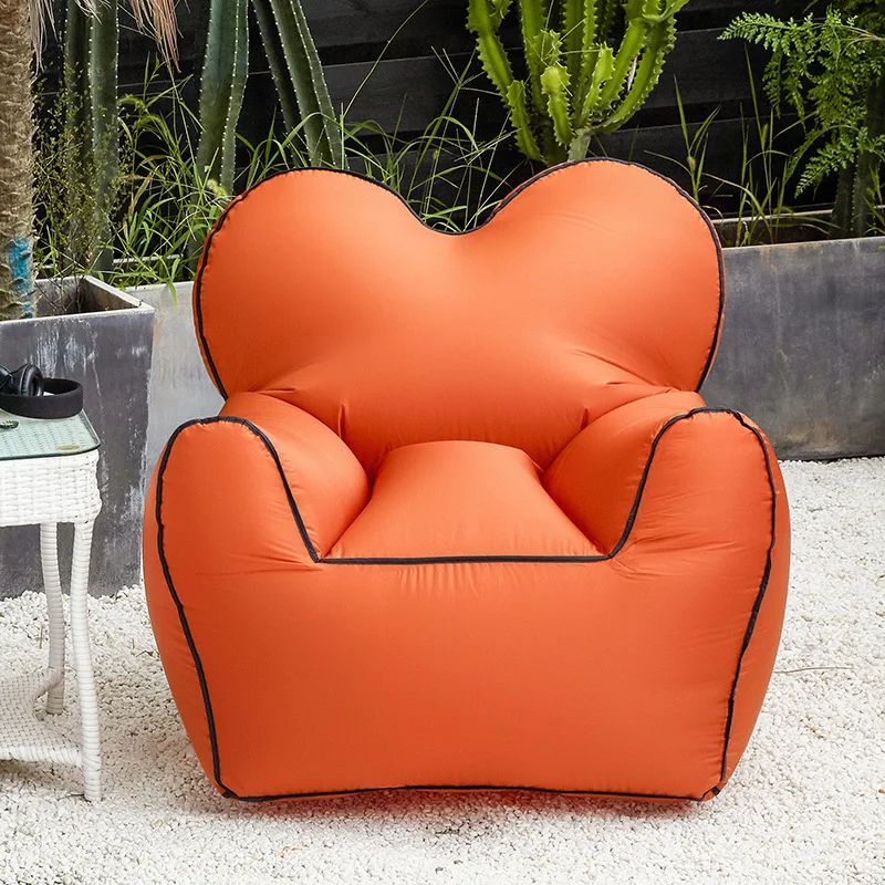 Large size air sofa outdoor beanbags portable single moisture water proof floor mat inflatable lazy
