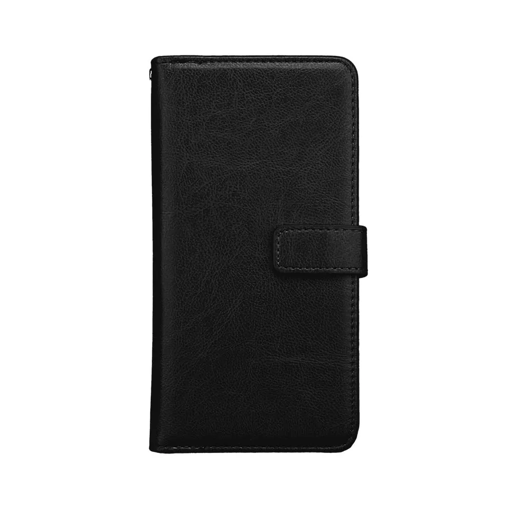 Чехол для samsung Galaxy Note 9, J2 Pro, J3, J4, J6, J7, J8, A6 Plus,, A9, A8, Звездный чехол, откидной кошелек, роскошный кожаный чехол - Цвет: Black