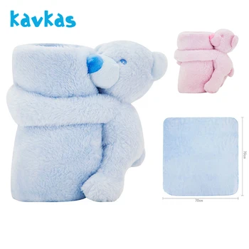

Kavkas Infant Newborn Baby Blanket Swaddle Bath Wrap Muslin Blanket 100% Velvet Comfortable Material Safty Sleepsack Hug Blanket