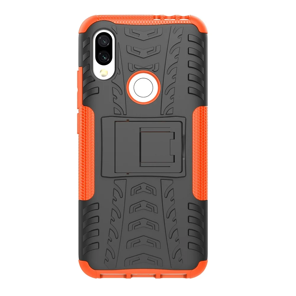 Оранжевый 6,2" Чехлы для Xiaomi Redmi 7 Чехол Redmi7 чехол из ТПУ и ПК Противоударный Броня держатель Бампер телефон оболочка для Xiaomi Redmi 7 Fundas - Цвет: Оранжевый