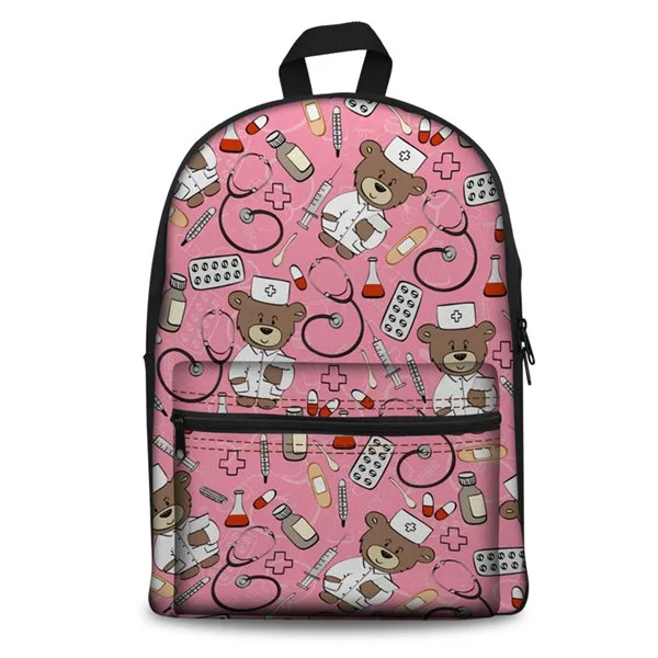 H4652J Coloranimal рюкзак для девочек-подростков, Детский рюкзак, милый школьный портфель с рисунком медсестры - Цвет: H4652J