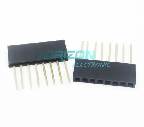 

10pcs 8 Pin 2.54 mm Stackable Long Legs Femal Header Shield