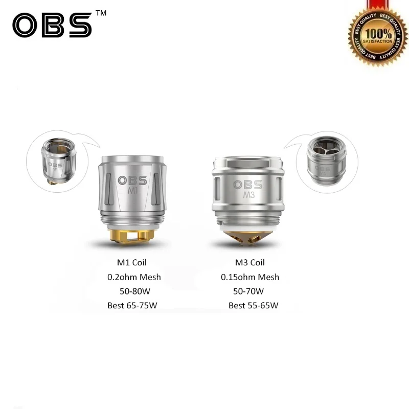 Оригинальный набор OBS Cube X 80 Вт с баком для вейпа 4 мл Mesh катушка M1 сердечник M3
