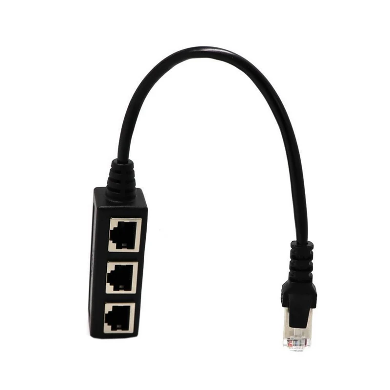 Mayitr 1 to 3 Socket LAN Ethernet Network RJ45 Plug Splitter Extender Connector Adapter Computer Cable Connector Onsale