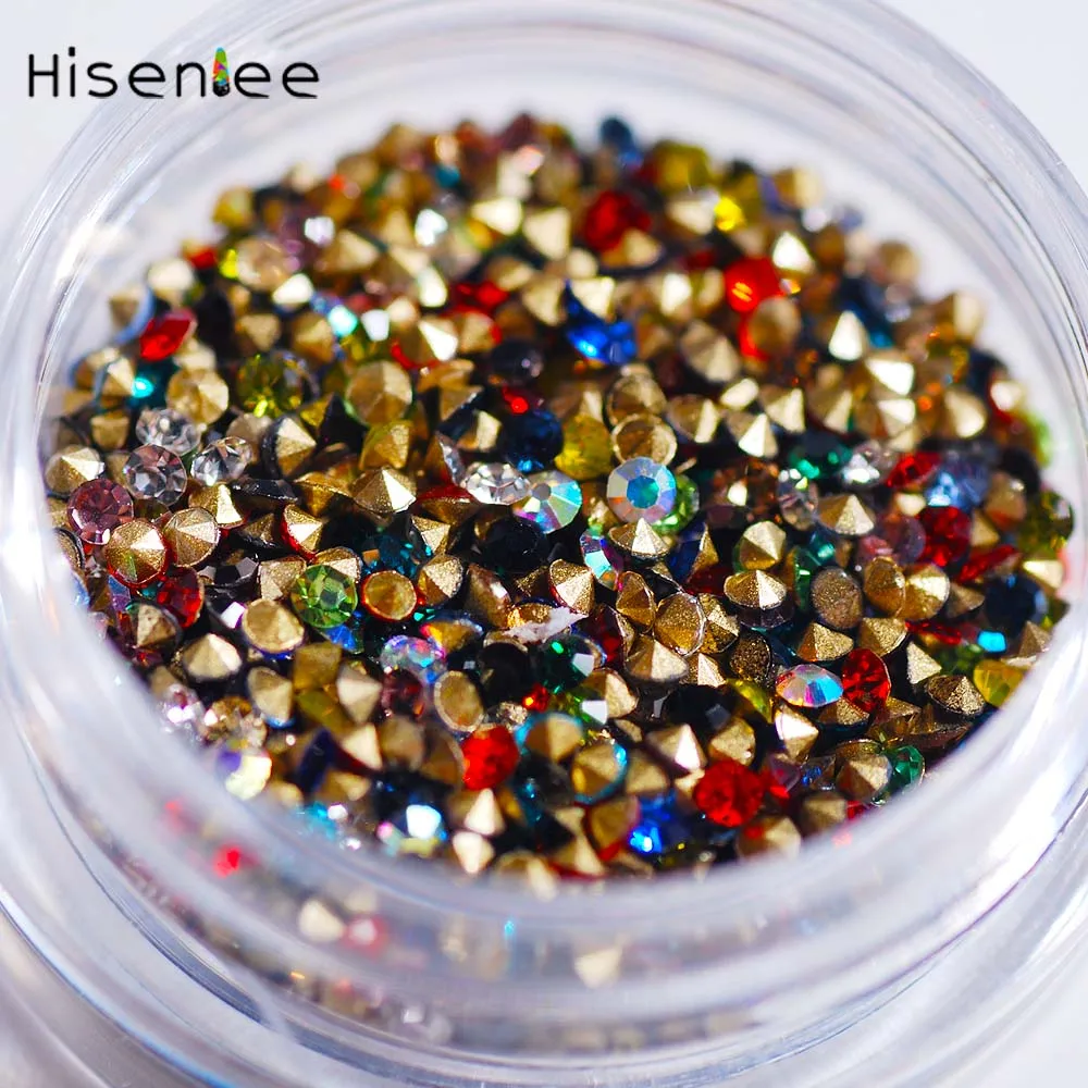 

SS3 1440PCS High Quality Glass Fashion Super Shiny Pointed Bottom Shape Rhinestone Mini Elf Design DIY Charm Nail Art Decorative
