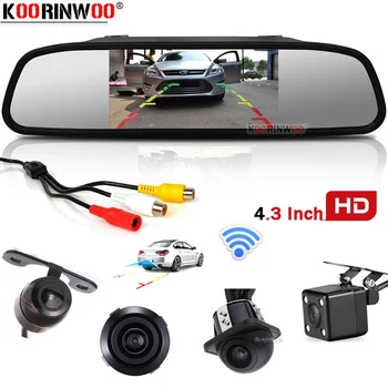 

Koorinwoo Universal 2.4G Wireless/wire CCD HD TFT LCD Mirror Monitor reverse camera Rear View Parking Assistance Video Screen