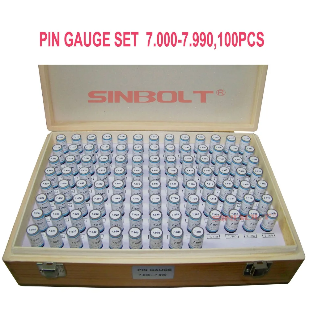 

Plug Gauge/Metric Pin gauge/pin gauge Set,7.000mm--7.990mm(Interval: 0.01,100pcs)