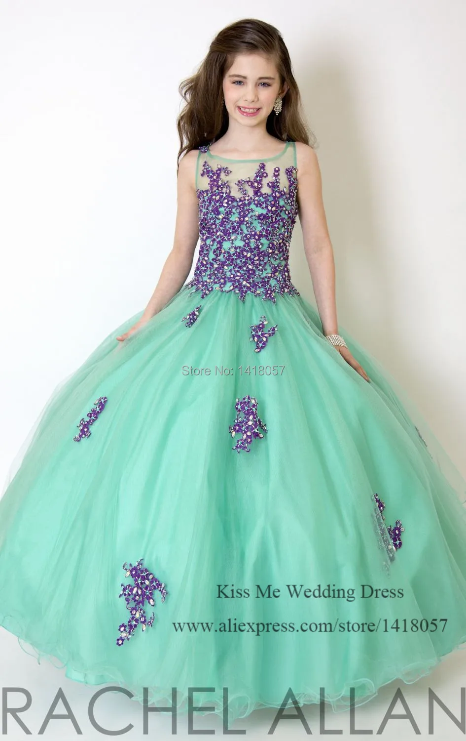 Wedding 2015 Prom aliexpress com buy princess blue pink flower girl dresses 2015 prom dress children ball gown child junior bridesmaid vesti