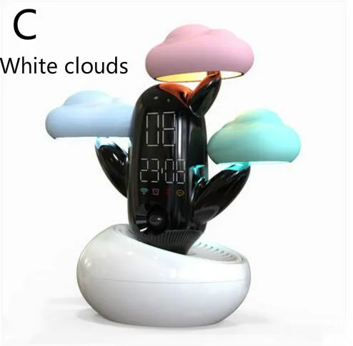 SHS-YD840, облачная Ночная лампа, прикроватная лампа для спальни, Многофункциональный Будильник, настольная лампа для сна - Цвет: C