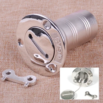 

CITALL 1.5inch Silver Stainless Steel Boat Yachts Marine Campervans Trucks Deck Gas Fuel Tank Filler With Cap And Key