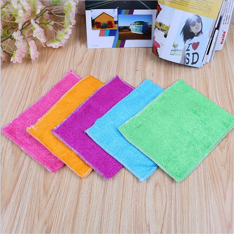 Cleaning Cloth Dish Cleaning Cloth Microfiber Dish Cloth Towel Cleaning Cloth Dish Cloth 10 Pcs Kitchen Cleaner wipping rags Bamboo Fiber Cleaning Cloth home washing dish Cloth