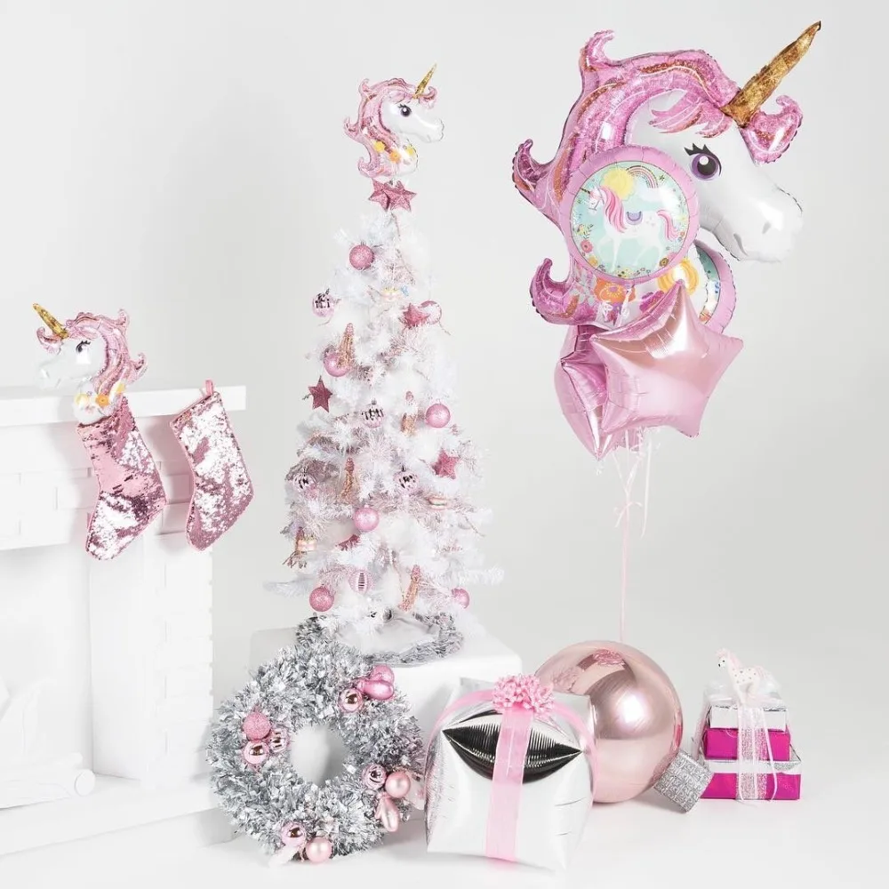 1 шт. 100*97 см розовая маленькая лошадь пони фольга шары для свадьбы и дня рождения животных Единорог вечерние гелиевые шары Дети 3D DIY игрушки Globos