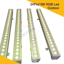 4 шт./партия) напольные светодиодные настенные шайбы 24 шт.* 3 Вт RGB СВЕТОДИОДНЫЕ 3/7 каналов DMX эффективный Dj свет