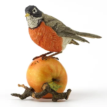 

head Arts Crafts deer head Resin British designer robin station apple a realistic animal gift